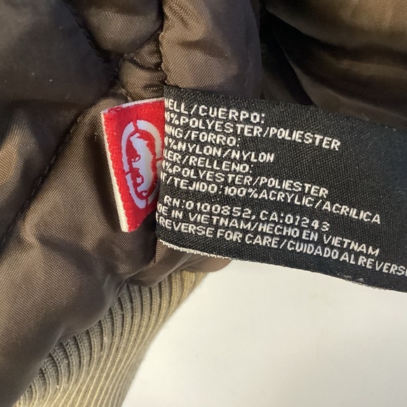Ecko Unlimited Vtg.? Gold And Brown Quilted Full Zip Bomber / Varsity Jacket 2XL - Picture 9 of 11